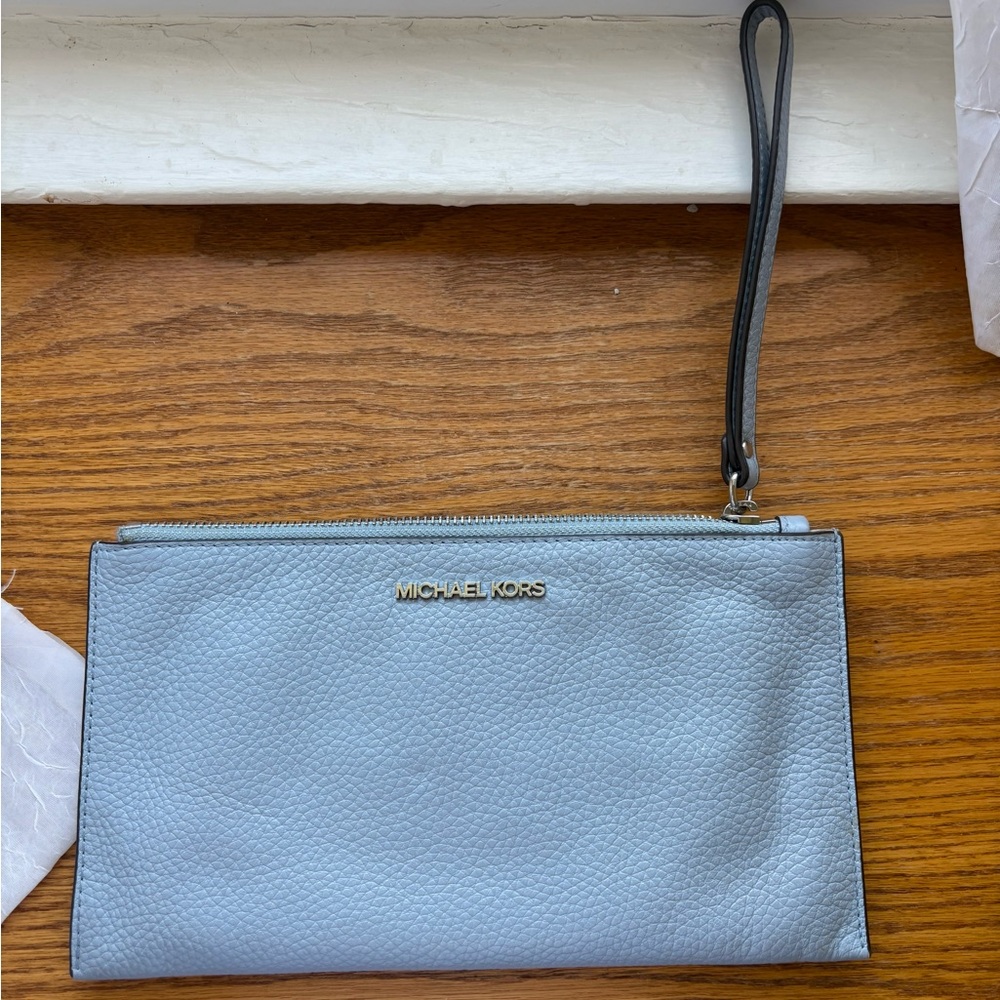 Michael Kors Blue Wristlet Clutch